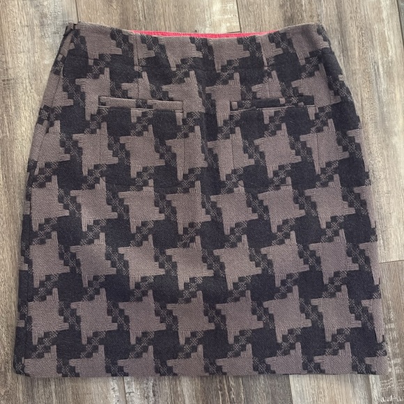 Boden Houndstooth Wool Skirt size 6 - Picture 4 of 7